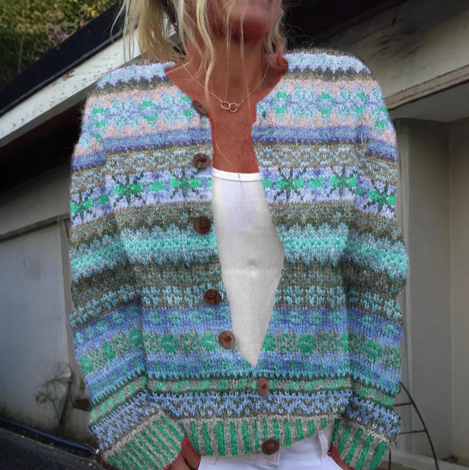 Florence | Blue Print Cardigan
