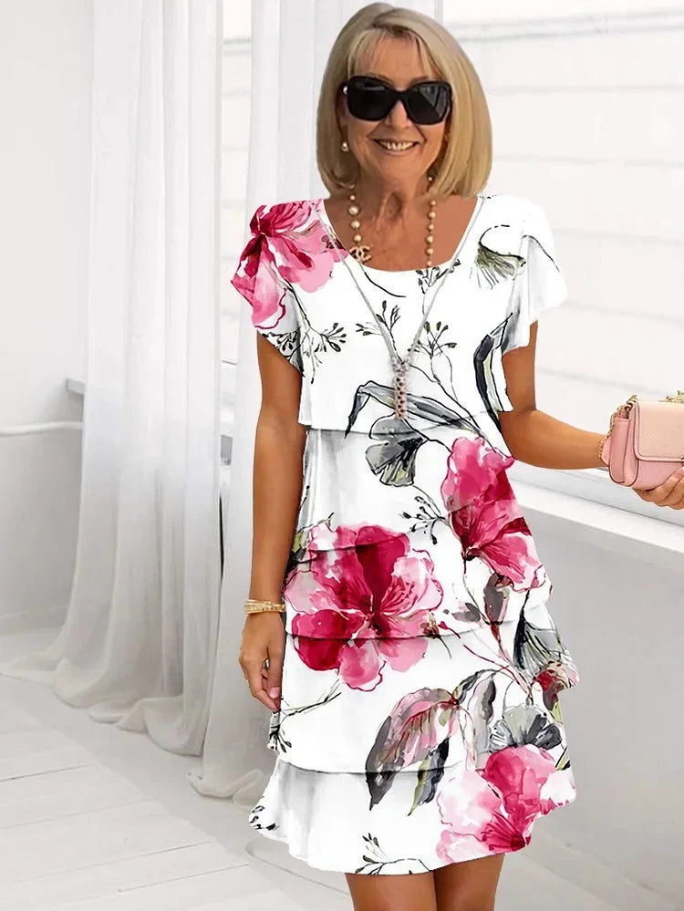 Tina | Pleated Floral Dress