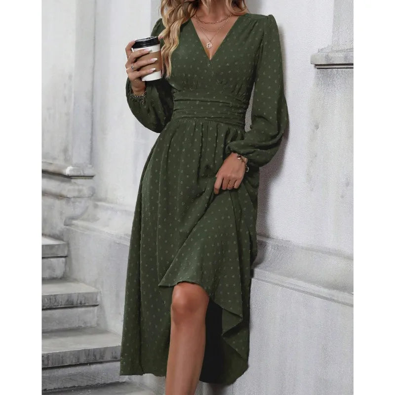 Esther | Dotted Midi Dress
