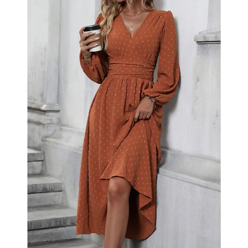 Esther | Dotted Midi Dress