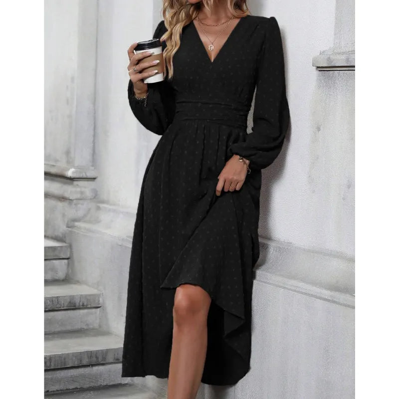 Esther | Dotted Midi Dress