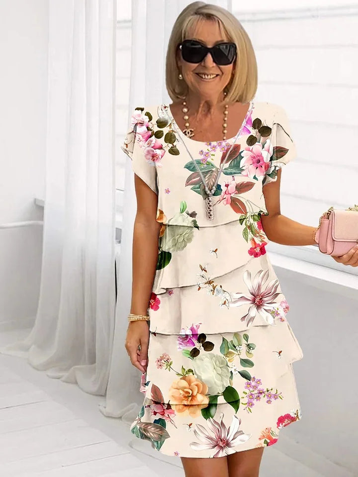 Tina | Pleated Floral Dress