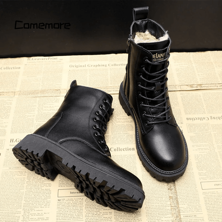 Ava | Black Leather Boots
