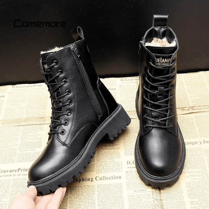 Ava | Black Leather Boots