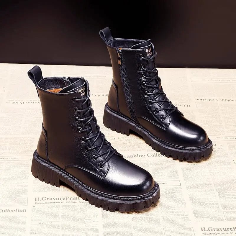 Ava | Black Leather Boots