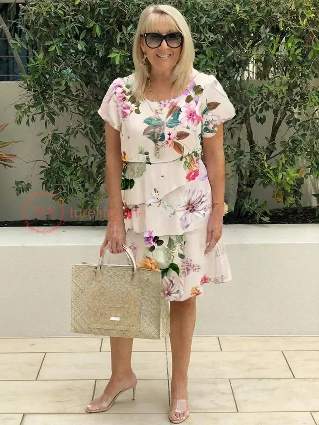 Tina | Pleated Floral Dress