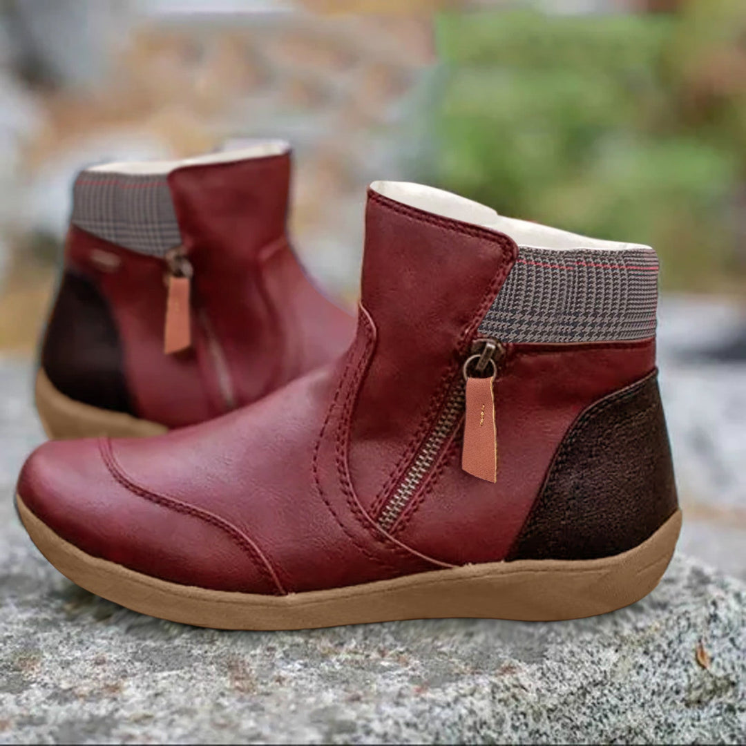 Cathy | Waterproof Leather Boots with Foot Support