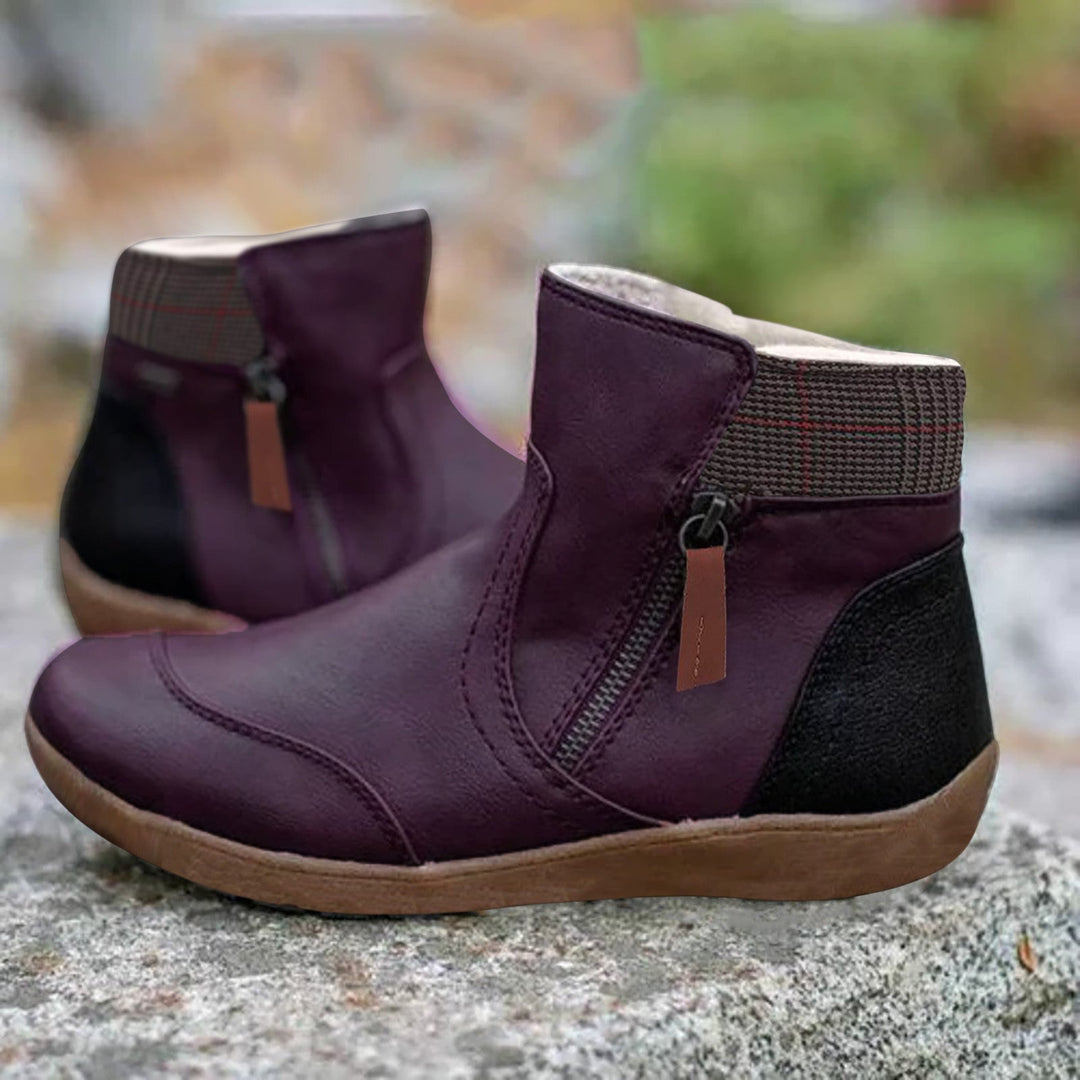 Cathy | Waterproof Leather Boots with Foot Support