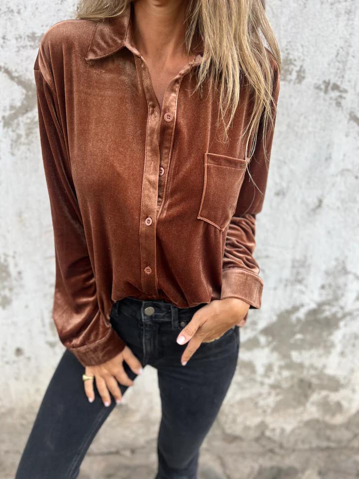 Carly | Velvet Blouse